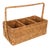 Artifacts Rattan 3 Section Cutlery Caddy with Handle in Honey Brown For Sale