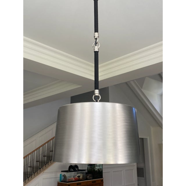 Contemporary Contemporary CL Sterling & Son Small Hanging Shade Pendant Light Adjustable Height For Sale - Image 3 of 8