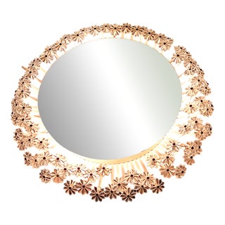 Mid-Century Illuminated Flower Mirror by Schöninger For Sale