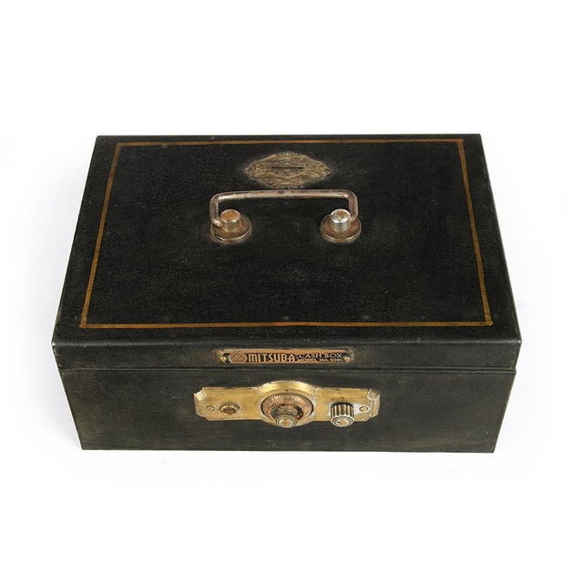 Metal Vintage Reinforced Metal Portable Safe from Mitsuba For Sale - Image 7 of 7