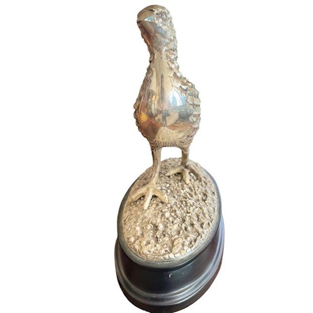 Early 20th Century English Silver Plate Pheasant Sculptures - A Pair For Sale In Charleston - Image 6 of 15