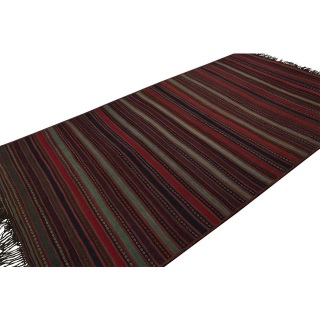 Rug & Kilim Vintage Afghan Tribal Kilim Rug With Colorful Stripes, From Rug & Kilim For Sale - Image 4 of 7