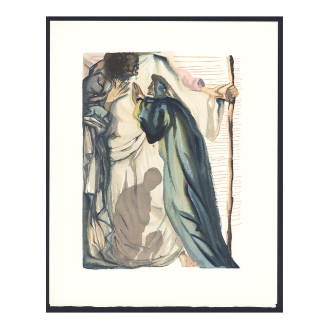 1963 Dalí Divine Comedy Engraving Purgatoire Chant 14 "L'Aveuglés Par L'Enviee" (The Blind From Envy) For Sale