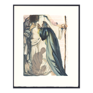 1963 Dalí Divine Comedy Engraving Purgatoire Chant 14 "L'Aveuglés Par L'Enviee" (The Blind From Envy)