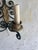 Wrought Iron Wall Sconces with Gilt Leaf Motifs, Set of 2 For Sale - Image 5 of 8