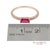 14k 585 Solid Rose Gold Pink Baguette Cut Stone and Natural Diamond Ring, Size 6 For Sale - Image 10 of 12