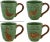 Forest Green Bordallo Pinheiro Woods Set of 4 Assorted Mugs For Sale - Image 8 of 8