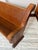 Wood Antique Solid Mission Carved Oak Wood Church Pew Bench For Sale - Image 7 of 12