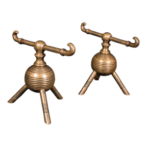 Pair of Antique Fireside Tool Rests, English, Aesthetic Movement, Late Victorian