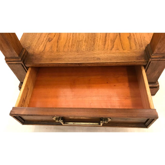 Midcentury Thomasville End Table With Glass Top Chairish