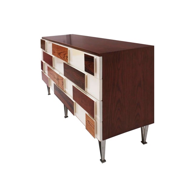Italian Sideboard in Wood with Steel Legs, 1990 For Sale - Image 10 of 13