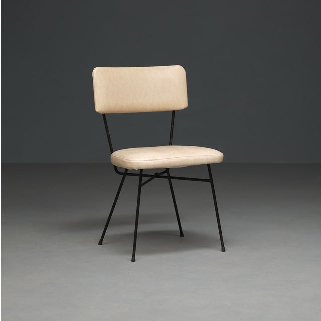 1950s Italian Desk Chair with Iron Frame, 1950s For Sale - Image 5 of 8