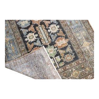 Antique Zabihi Collection Wide Persian Heriz Runner - 3'7" x 15'9" For Sale