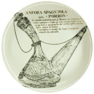 Porron Plate by Piero Fornasetti for Martini & Rossi, 1960s For Sale