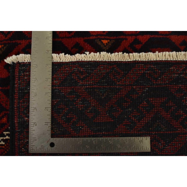 Baloch Rug 3’6” X 6’2” Blue Wool Vintage Tribal Hand-Knotted Oriental Carpet For Sale - Image 13 of 13