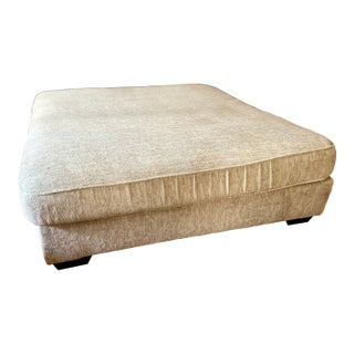 Cream Colored Cocktail Ottoman For Sale