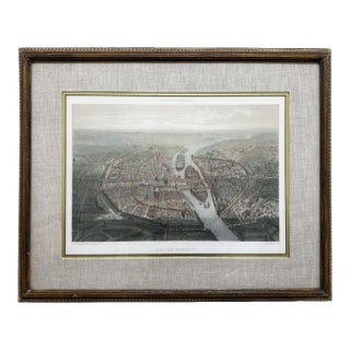 19th Century Félix Benoist Lithograph "Paris Under Francis I" For Sale