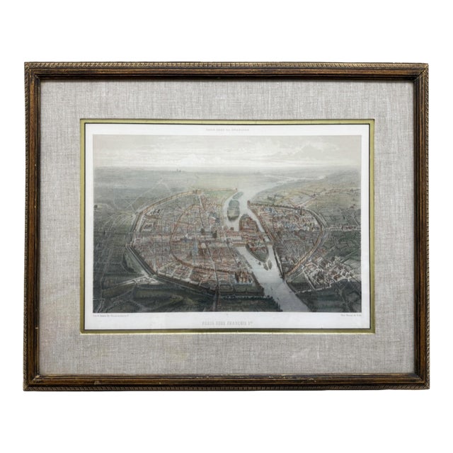 19th Century Félix Benoist Lithograph "Paris Under Francis I" For Sale