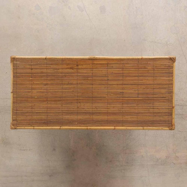 1960s French Rattan Coffee Table For Sale - Image 9 of 14