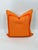 Orange & Floral Print Linen Custom Pillow For Sale In Greensboro - Image 6 of 10