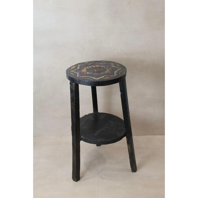 Rustic Vintage Ethiopian Two-Tiered Coffee Table For Sale - Image 3 of 5