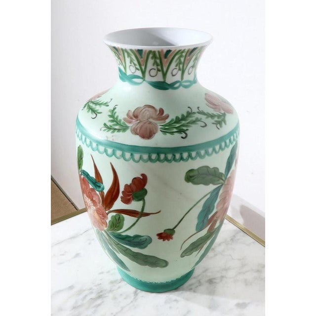 Limoges Porcelain Vase with Flower Decorations, 1930s For Sale - Image 3 of 18