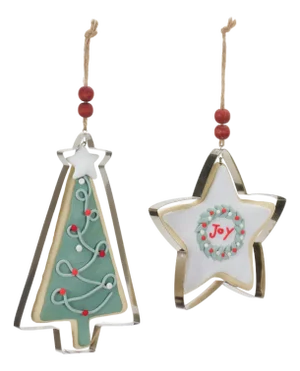 Tree and Star Cookie Cutter Ornament (Set of 12)