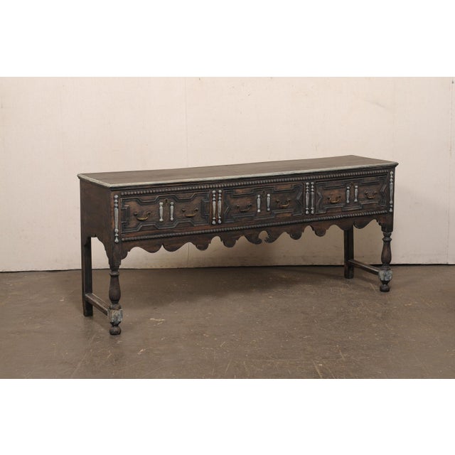 Late 18th C. English 3-Drawer Console Table For Sale In Atlanta - Image 6 of 12