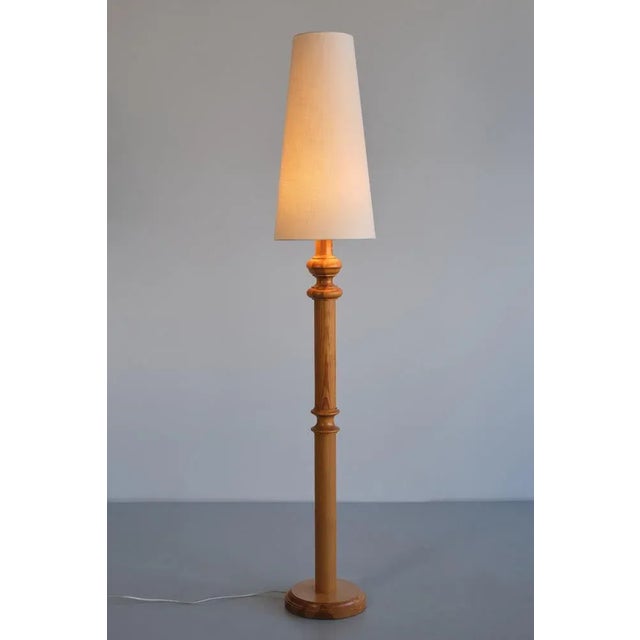 Tall Nybro Armaturfabric Floor Lamp in Pine Wood, Sweden, 1960s For Sale - Image 10 of 13