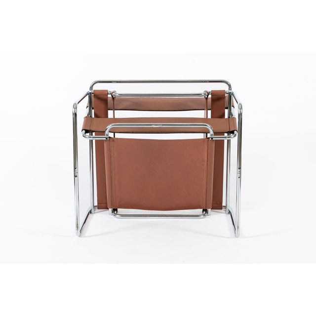 Mid Century Wassily Brown Lounge Chair by Marcel Breuer for Gavina For Sale - Image 14 of 15
