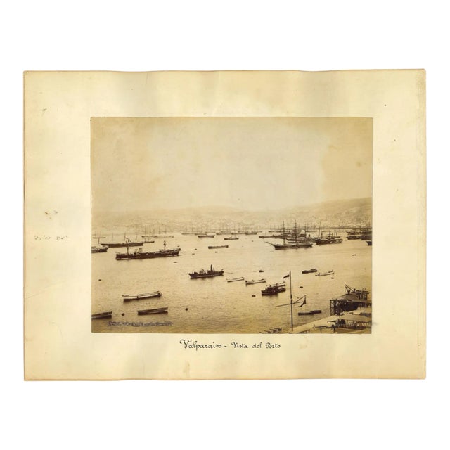 Unknown, Ancient View of Valparaiso, Chile, Vintage Photo, 1880s For Sale