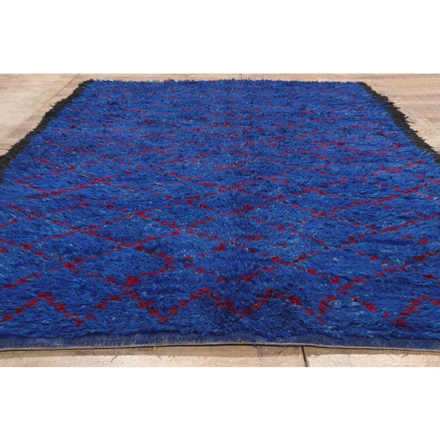 Vintage Beni MGuild Moroccan Rug, 06'03 X 10'02 For Sale - Image 9 of 10