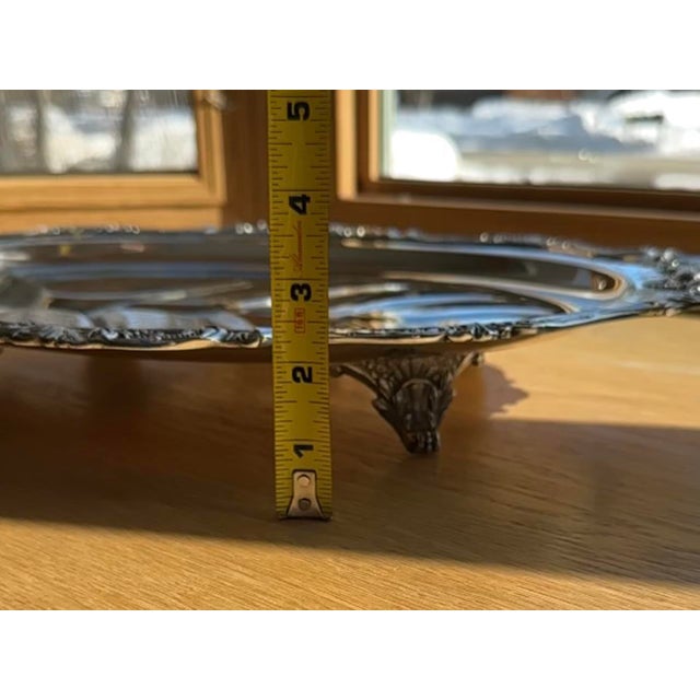 Silver 1940s Baroque Wallace Silver-Plate Serving Meat Platter For Sale - Image 8 of 10