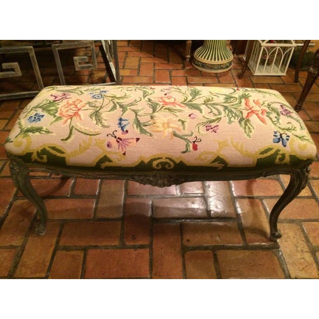 French Style Aubusson Needlepoint Bench Chairish