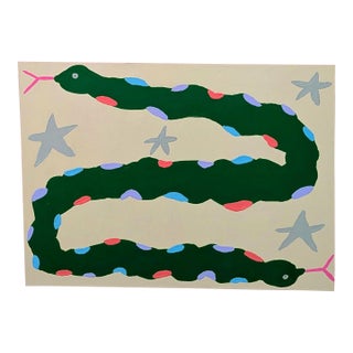 "Two-Headed Snake" Contemporary Abstract Painting by Frances Sousa For Sale