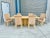 Mid-Century Modern 1970s Mid Century Faux Burl Wood Dining Room Set of 7 For Sale - Image 3 of 12