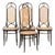 Vintage Long John Webbing Dining Chairs from Thonet, Set of 4 For Sale