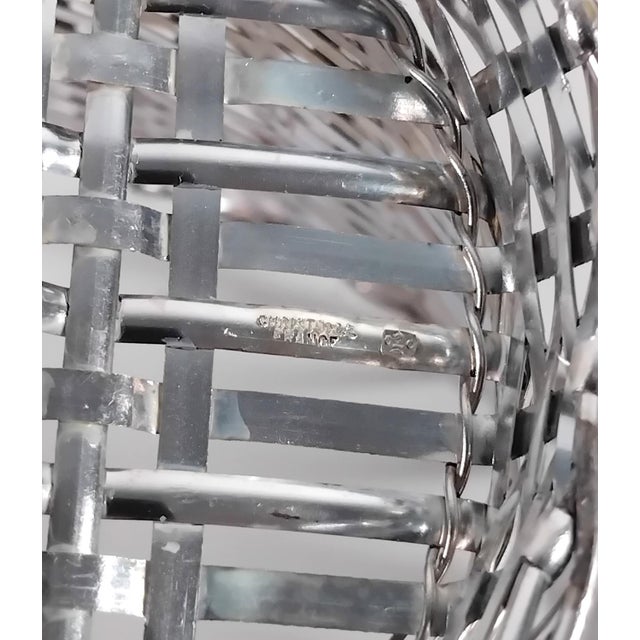 1950s Christofle Bottle Holder From the Gallia "Panier Vannerie" Collection For Sale - Image 6 of 6