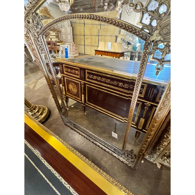Louis XVI Style Mahogany and Gilt Bronze Bureau Plat For Sale - Image 4 of 11