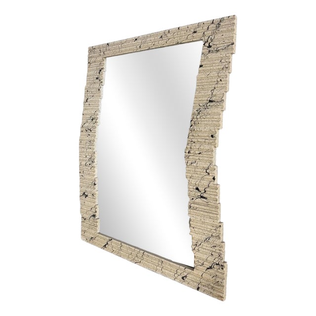Vintage Textured Wall Mirror For Sale