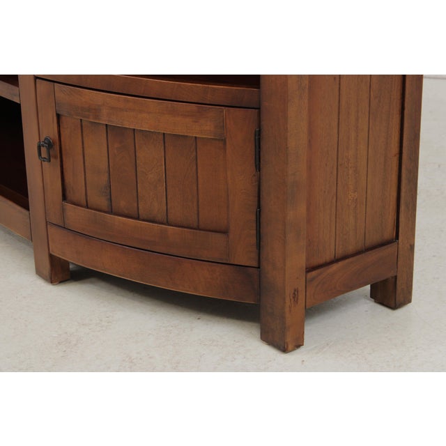 Cherry 2 Drawer 2 Door Media Tv Hall Credenza For Sale - Image 12 of 13
