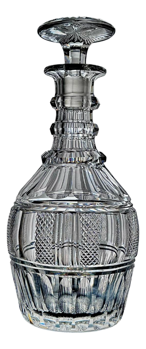 Vintage French Magnum Cut Crystal Decanter with Numbered Stopper, 1950s