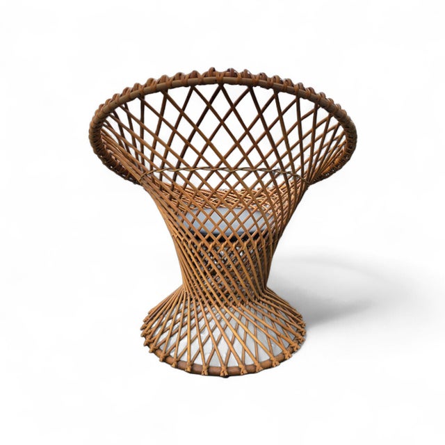 Round Rattan Chair Armchair from Rohé, Noordwolde For Sale - Image 4 of 9