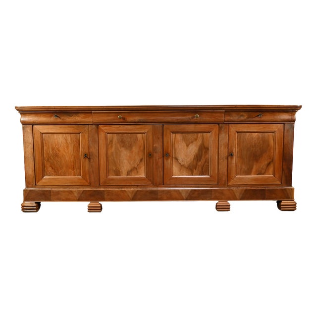 Louis Philippe Sideboard in Blond Walnut For Sale