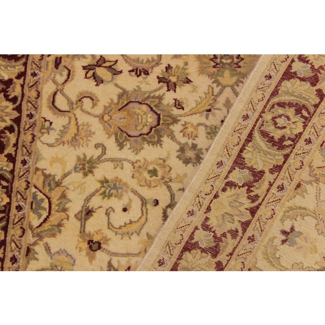Textile Shabby Chic 1990's Kashan Pak-Persian Beige/Red Wool Rug - 3'2'' X 5'3'' For Sale - Image 7 of 9