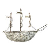 Image of Crystal Beaded Ship Chandelier by Mla For Sale