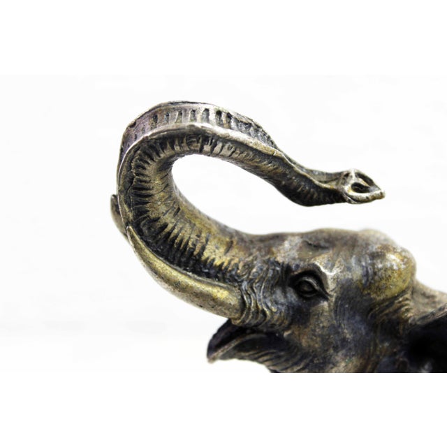 Gold Mid-Century Metal Elephant Figurine, 1960s For Sale - Image 8 of 13
