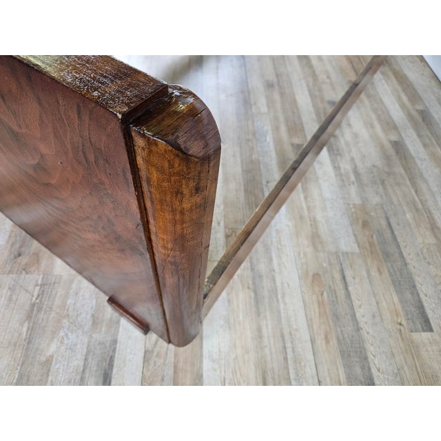 Art Deco Walnut Bed, 1940 For Sale - Image 4 of 18