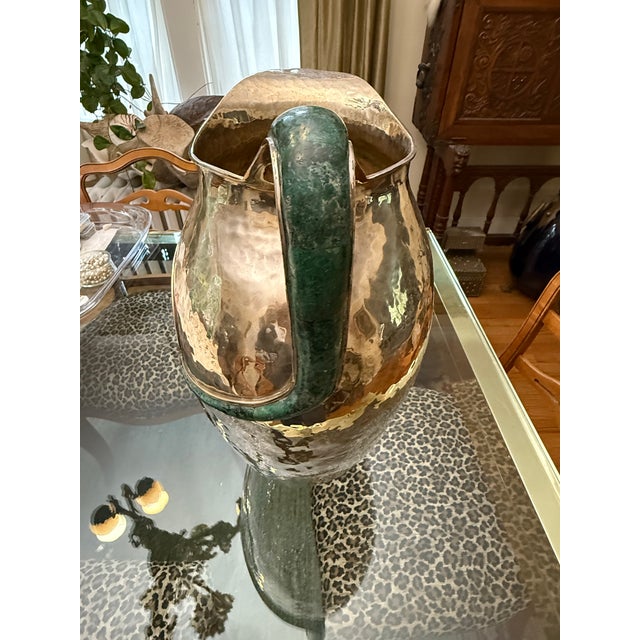 Huge 17.5" Tall Emilia Castillo Silverplate With Monstera Pitcher, Signed, Hallmarked For Sale In Chicago - Image 6 of 7