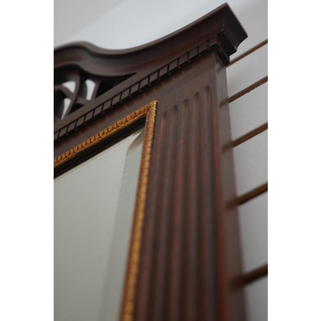 Wood Henkel Harris Mahogany Arch Top Mirror For Sale - Image 7 of 10